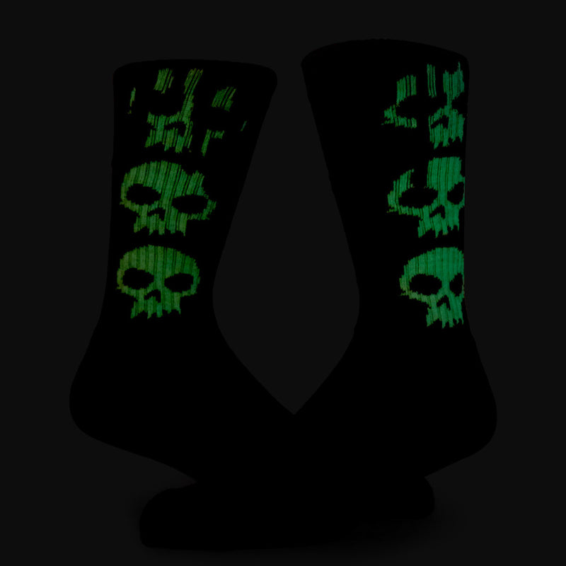 Zero 3 Skull Socks - Glow In The Dark