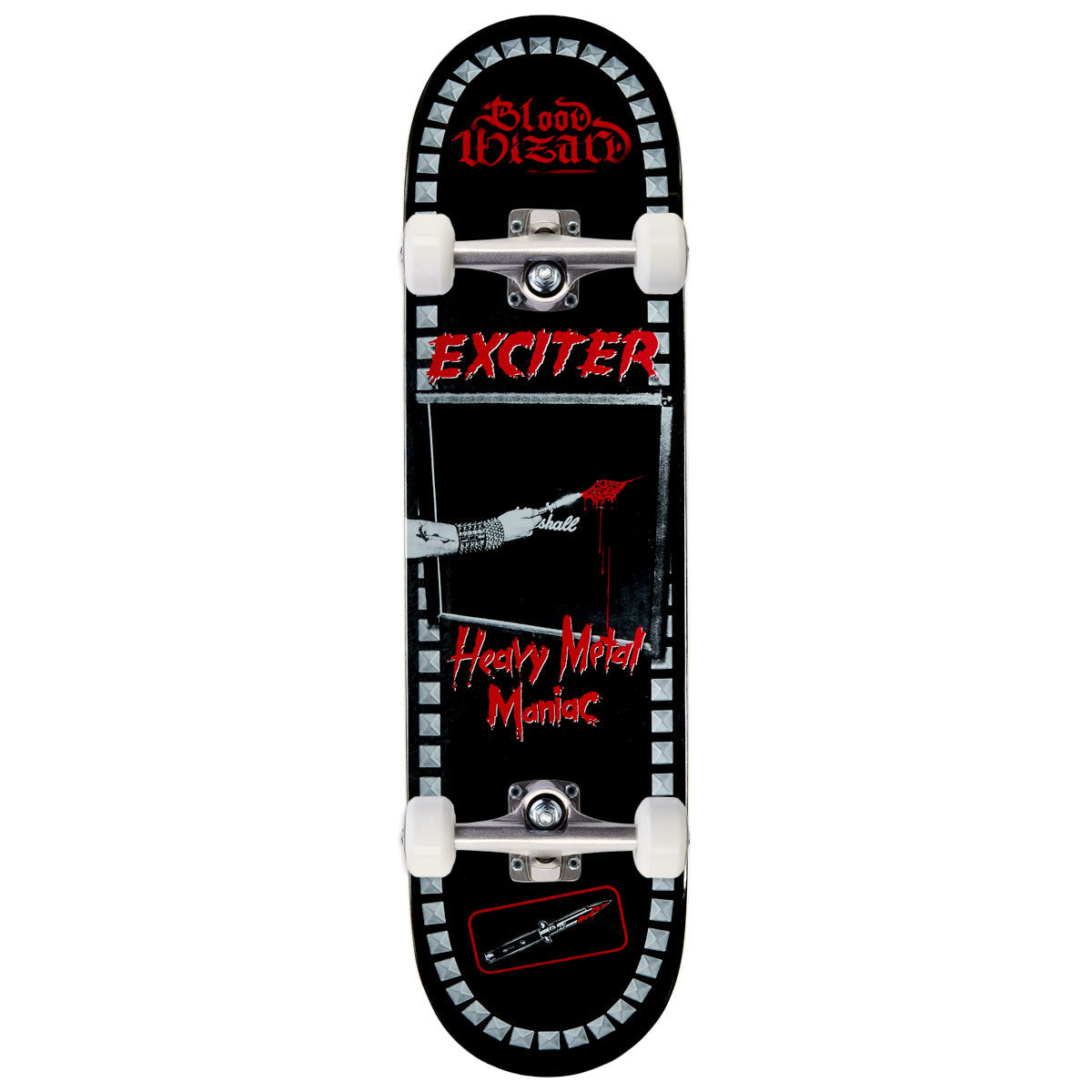 Blood Wizard Exciter Skateboard Complete - Black/White - 8.40