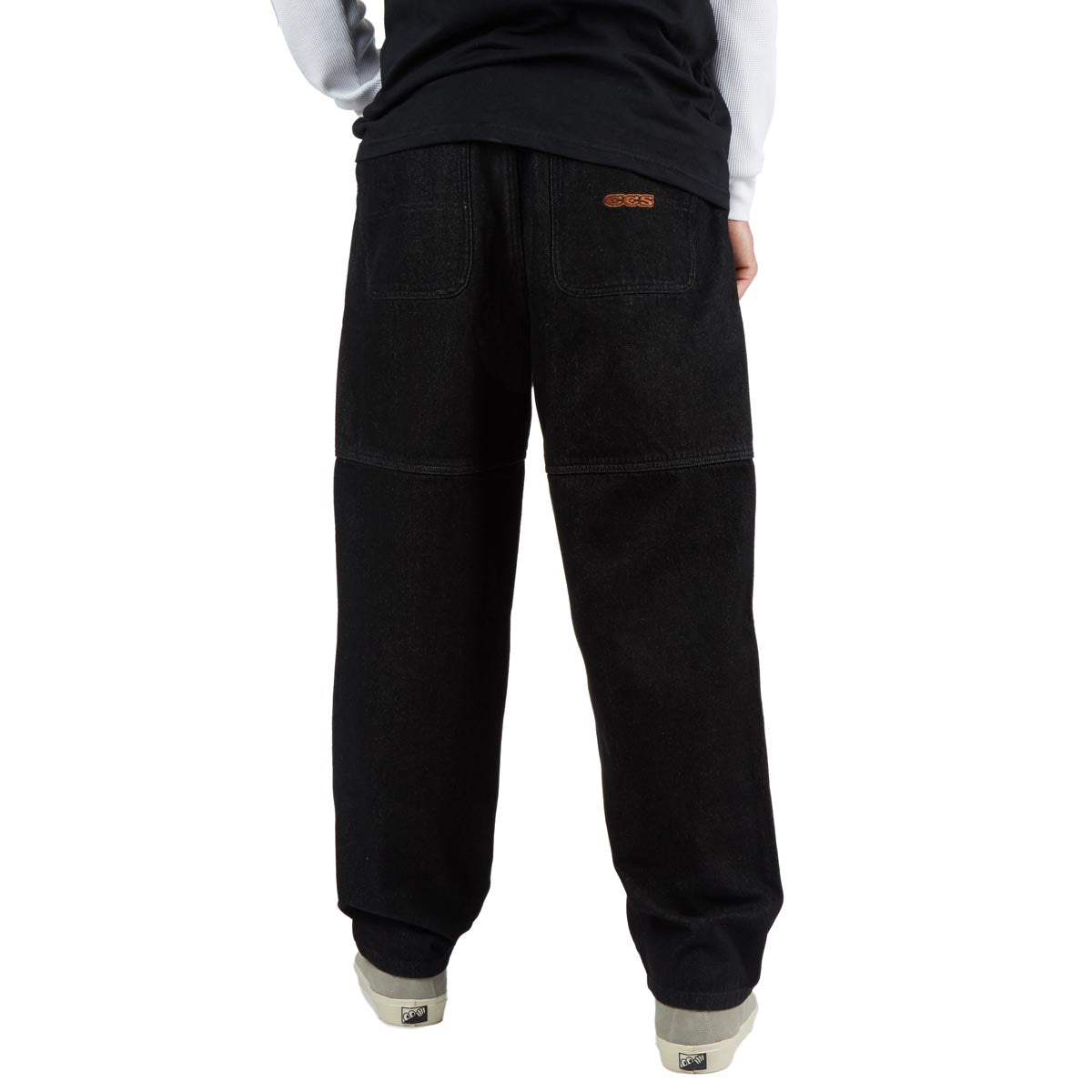 CCS 4x4 Reinforced Baggy Taper Denim Jeans - Black image 5