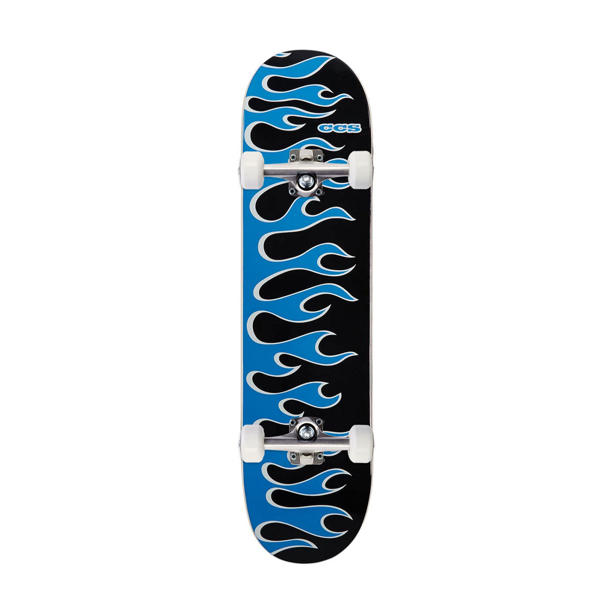 CCS Flames Mini Skateboard Complete - Black/Blue image 1