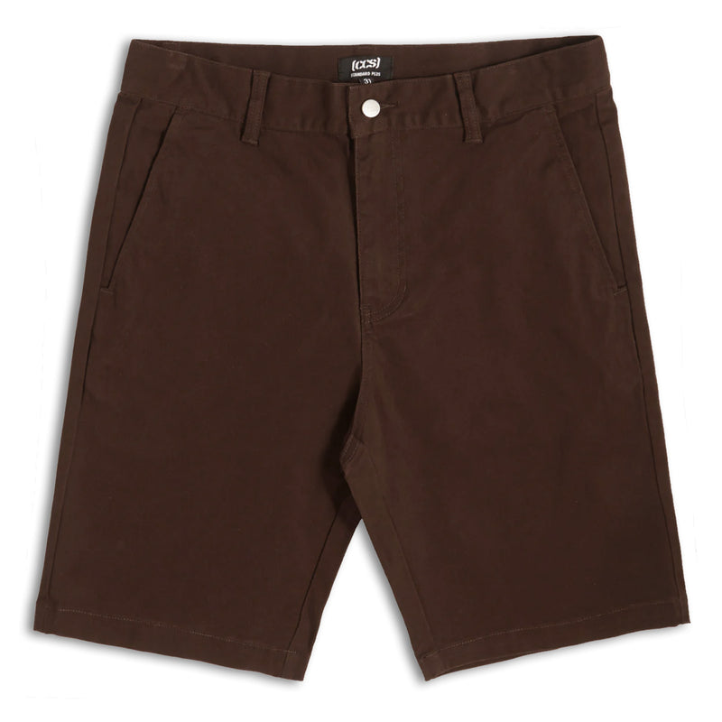 CCS Stretch Chino Shorts - Chocolate