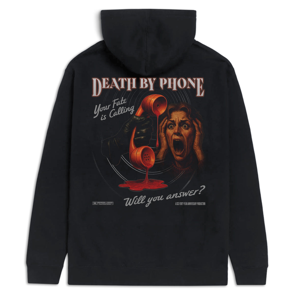 CCS Death by Phone Hoodie - Vintage Black image 1