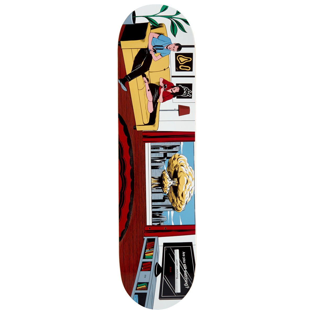 CCS Screen Time Still Watching Skateboard Deck - Multi image 1