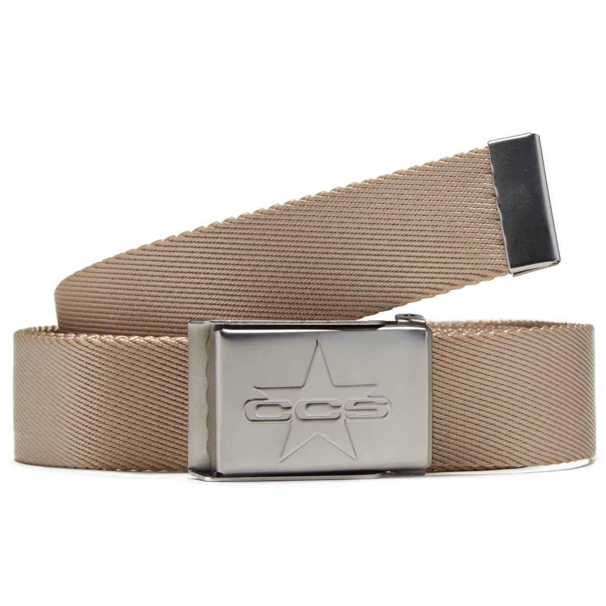 CCS Silver 97 Star Web Belt - Tan image 1