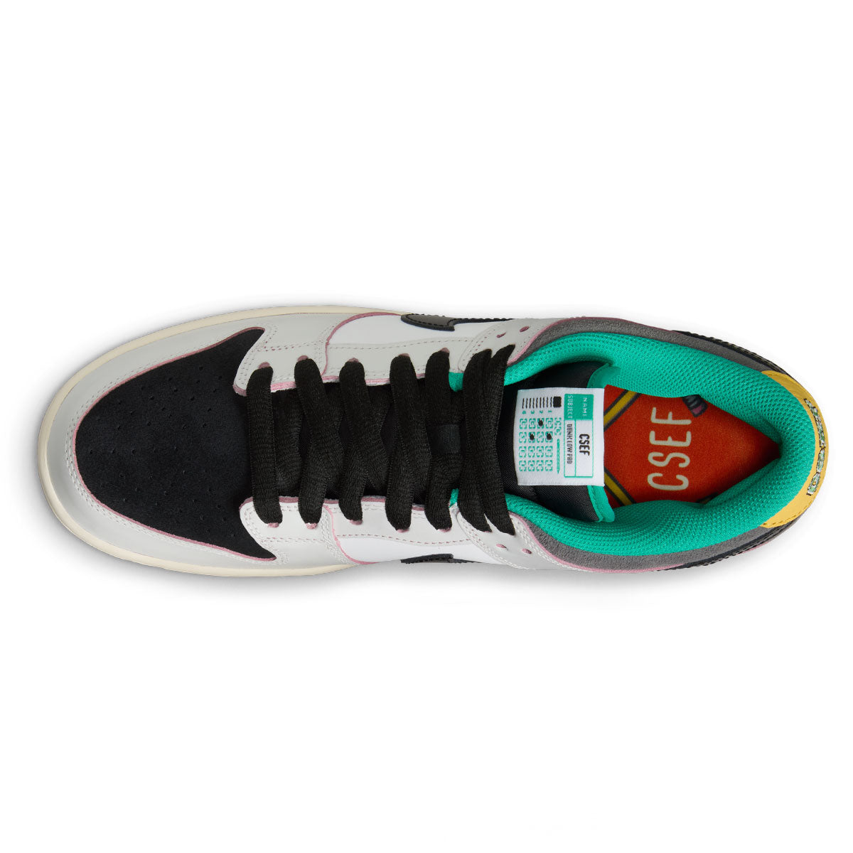 Nike SB x CSEF Dunk Low Pro Shoes - Summit White/Black/White/Iron Grey image 3