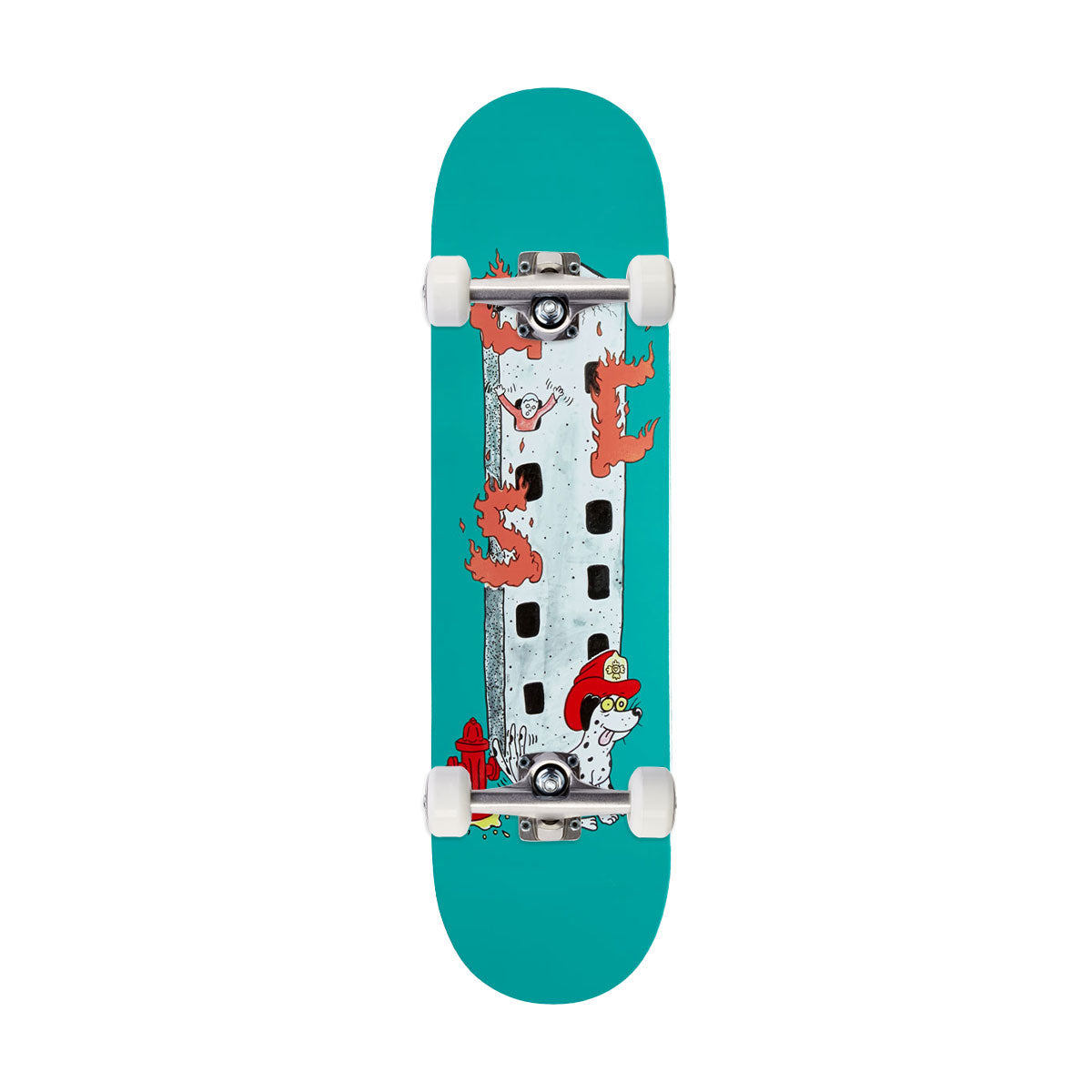 CCS Fireman Mini Skateboard Complete - Teal - 7.00