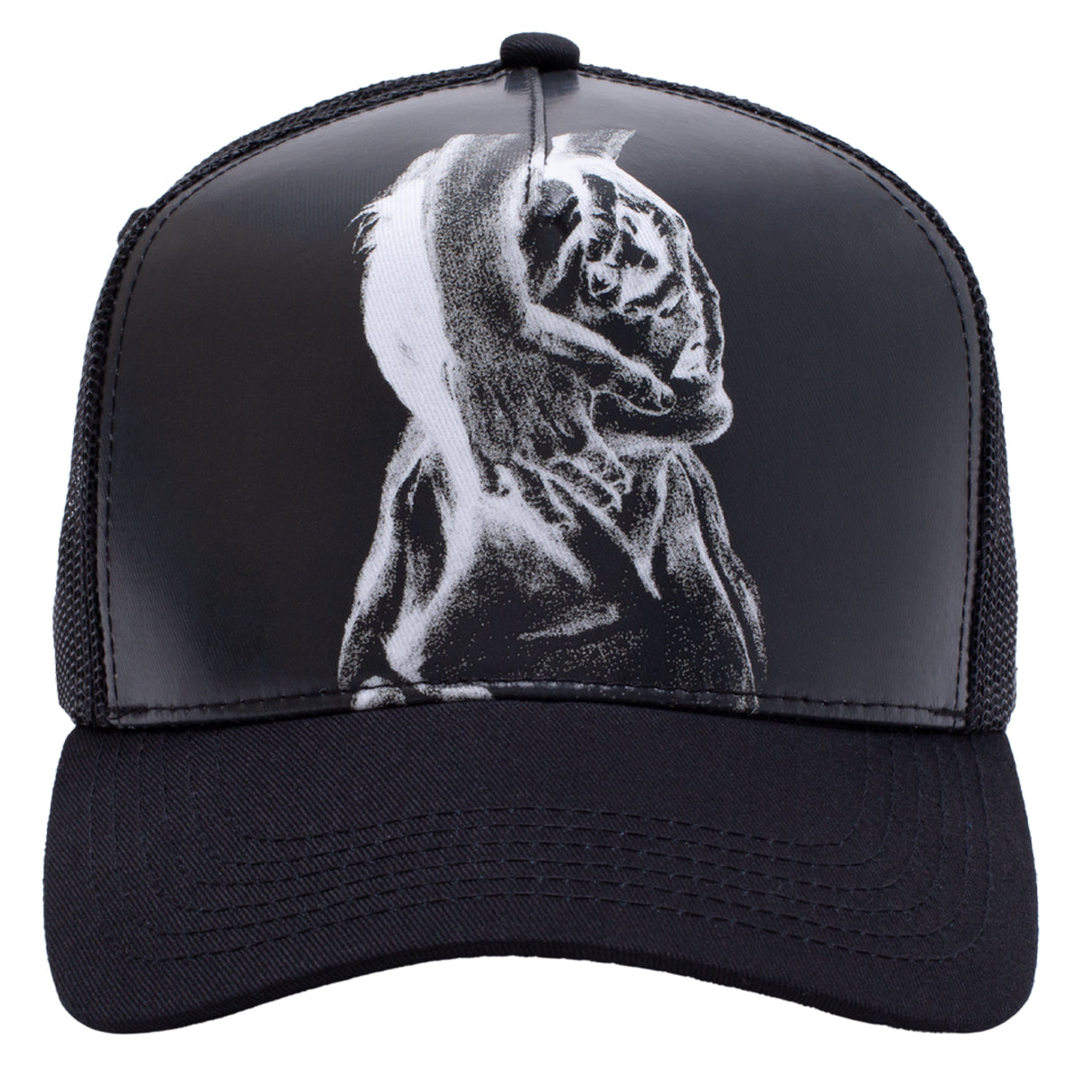 Hockey Resuscitate Truck Stop Hat - Black image 2