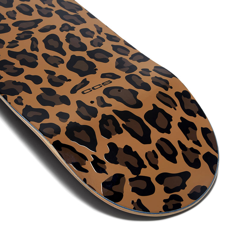 CCS Leopard Embossed Skateboard Deck - Brown