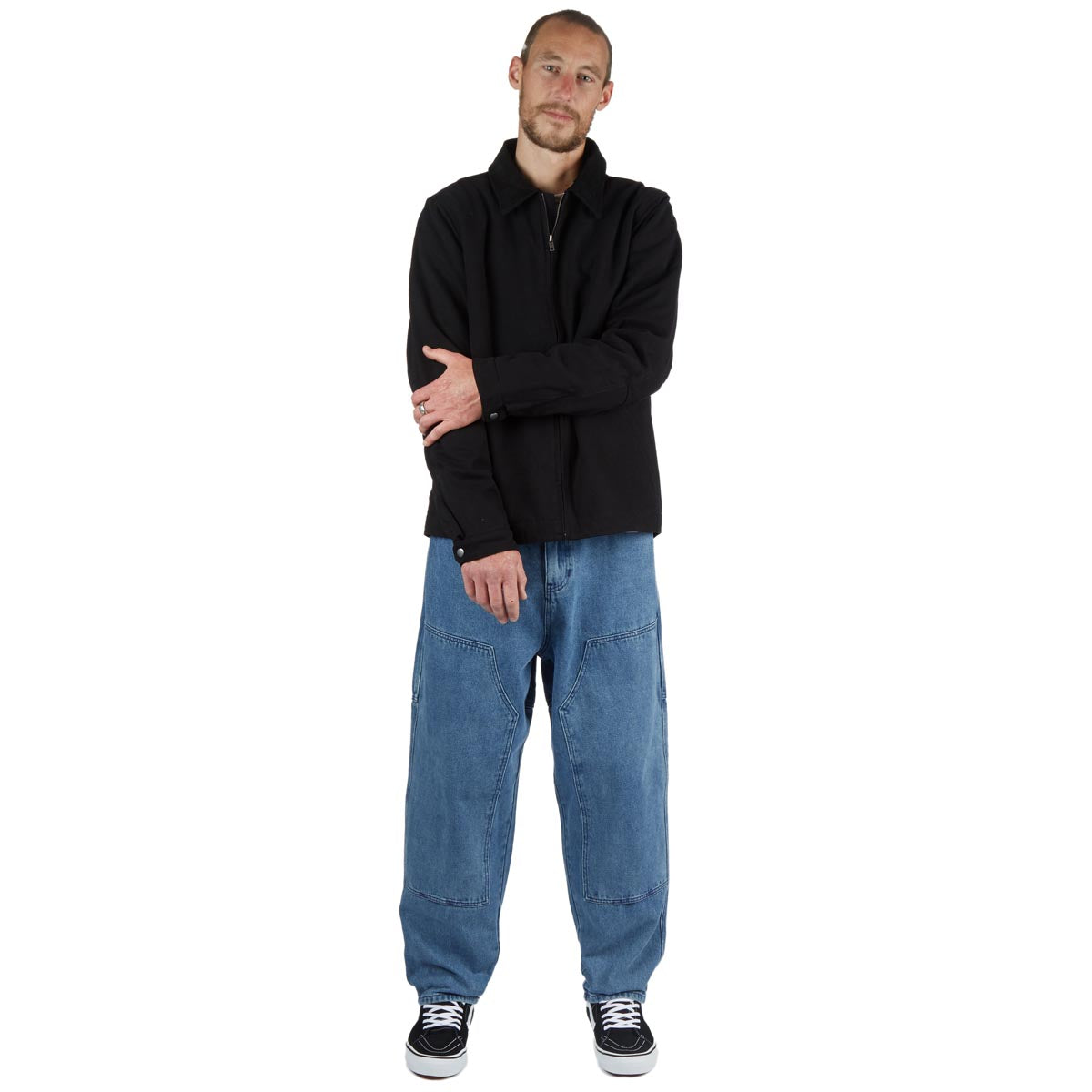 CCS 4x4 Reinforced Baggy Taper Denim Jeans - Medium Wash image 7