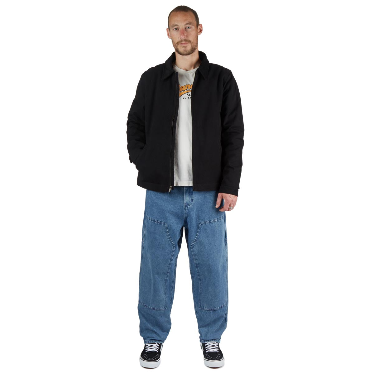 CCS 4x4 Reinforced Baggy Taper Denim Jeans - Medium Wash image 4