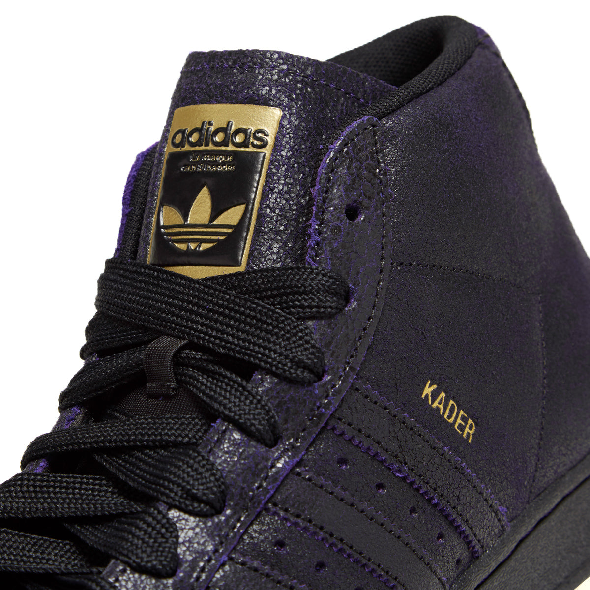 Adidas Kader Pro Model ADV Shoes - Black/Black/Dark Purple – CCS