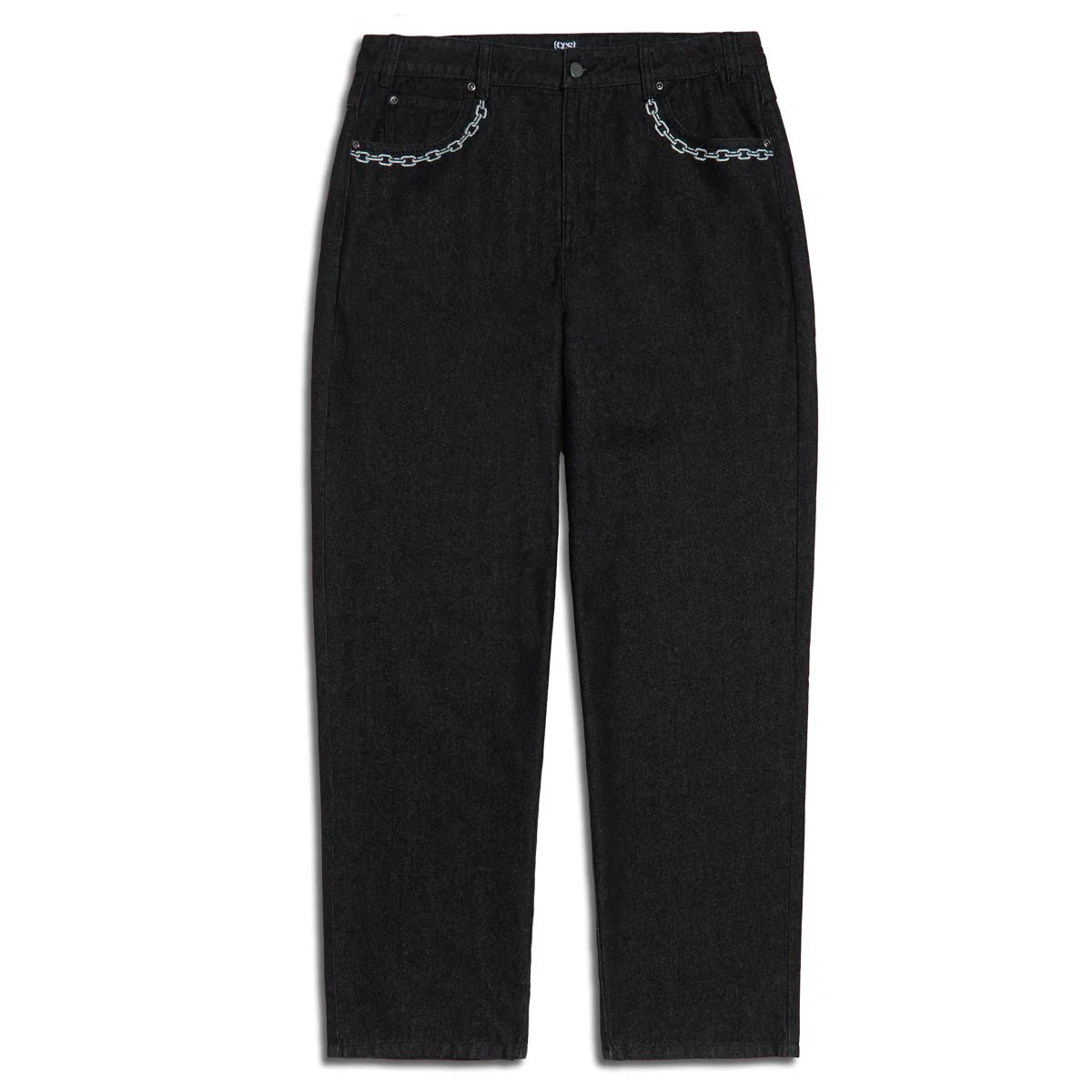 CCS Baggy Taper Denim Jeans - Chain Black image 2