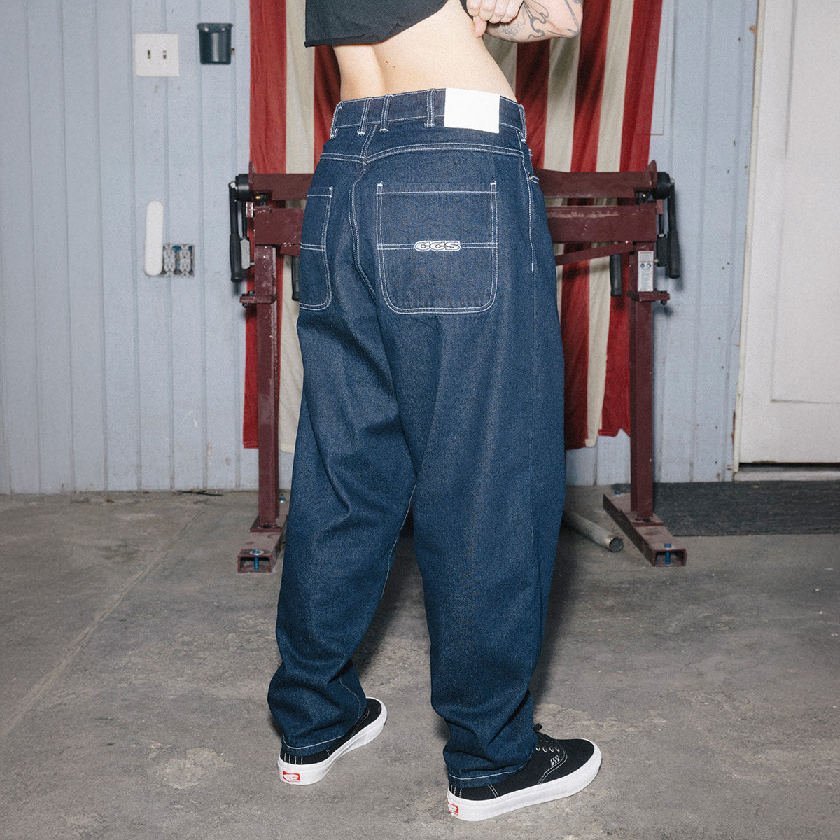 CCS Baggy Taper Denim Jeans - Overdyed Navy image 6