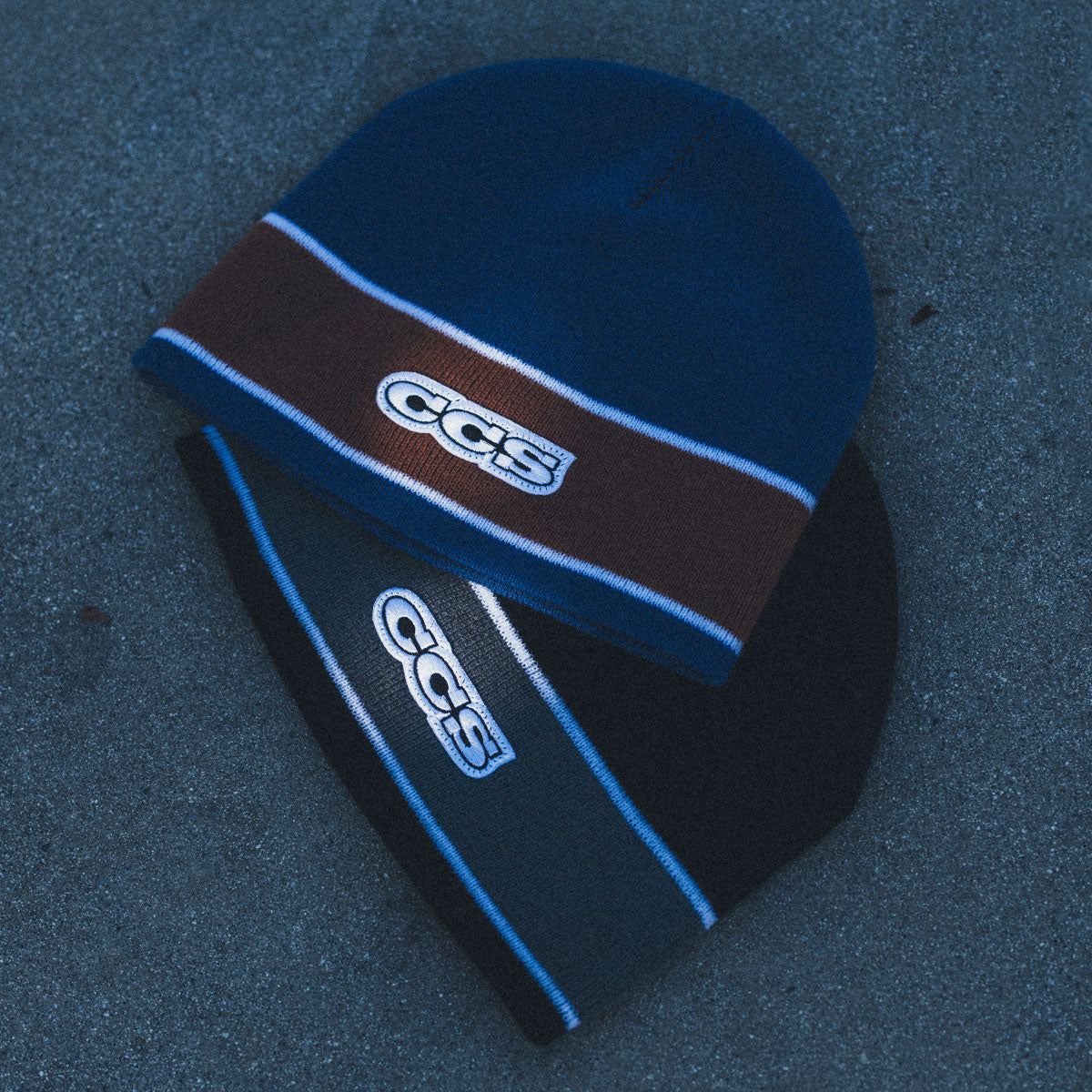 CCS Icon Skully Beanie - Black/Blue image 4