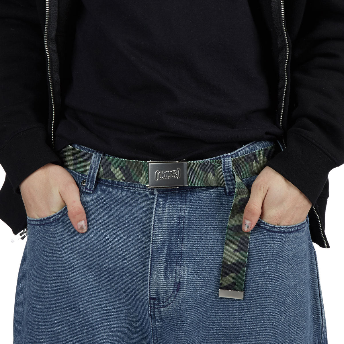 CCS Silver Logo Buckle Belt - Checkerboard image 5