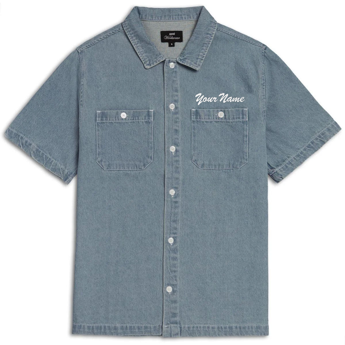 CCS Custom Embroidered Work Shirt - Light Blue Denim - LG image 1