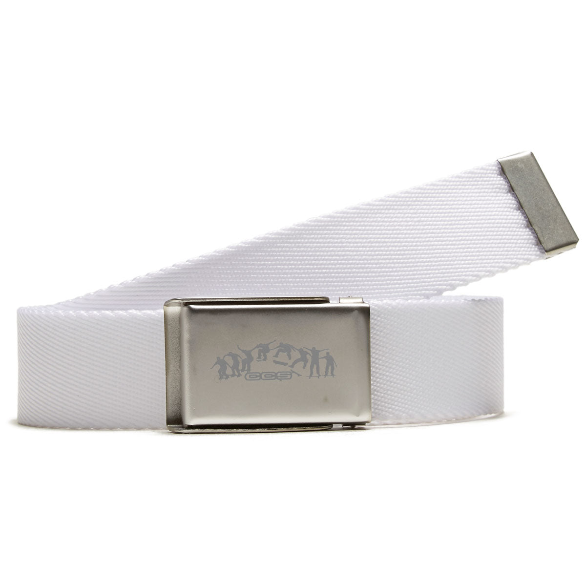 CCS Silver Kickflip Buckle Belt - White image 1