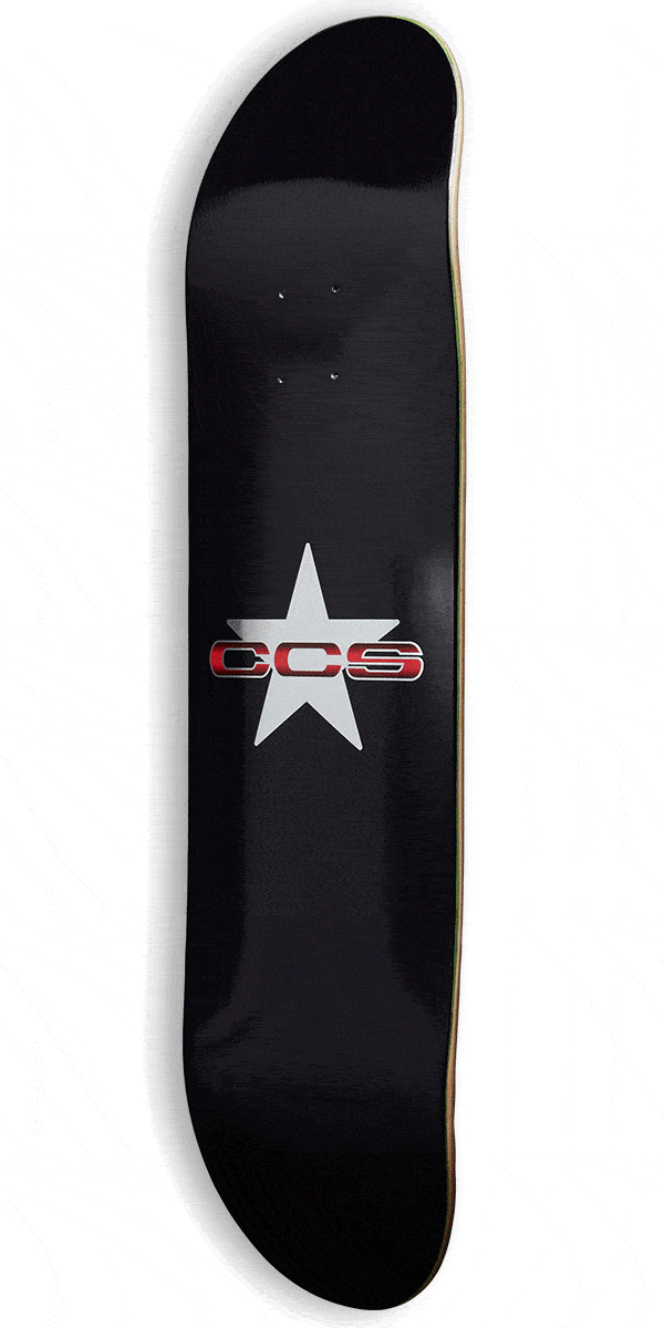 CCS 97 Star Skateboard Deck - Silver/Red image 1