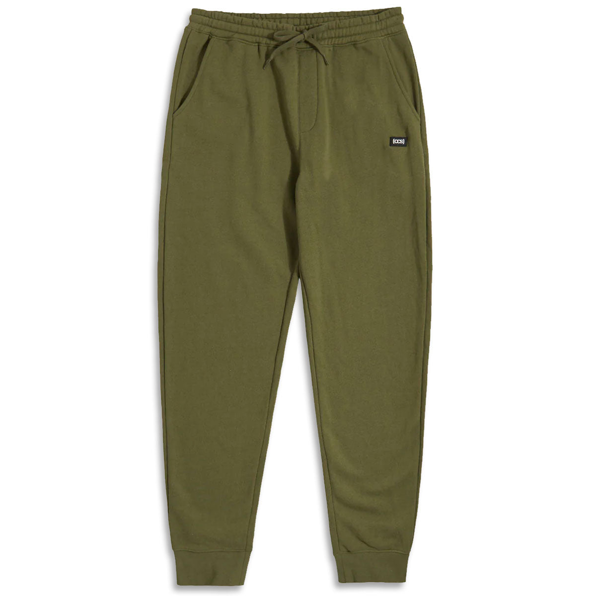 CCS Logo Rubber Patch Sweatpants - Army Green image 1