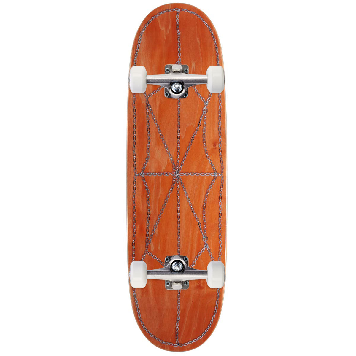 CCS Chain Web Egg1 Shaped Skateboard Complete - Orange - 9.00