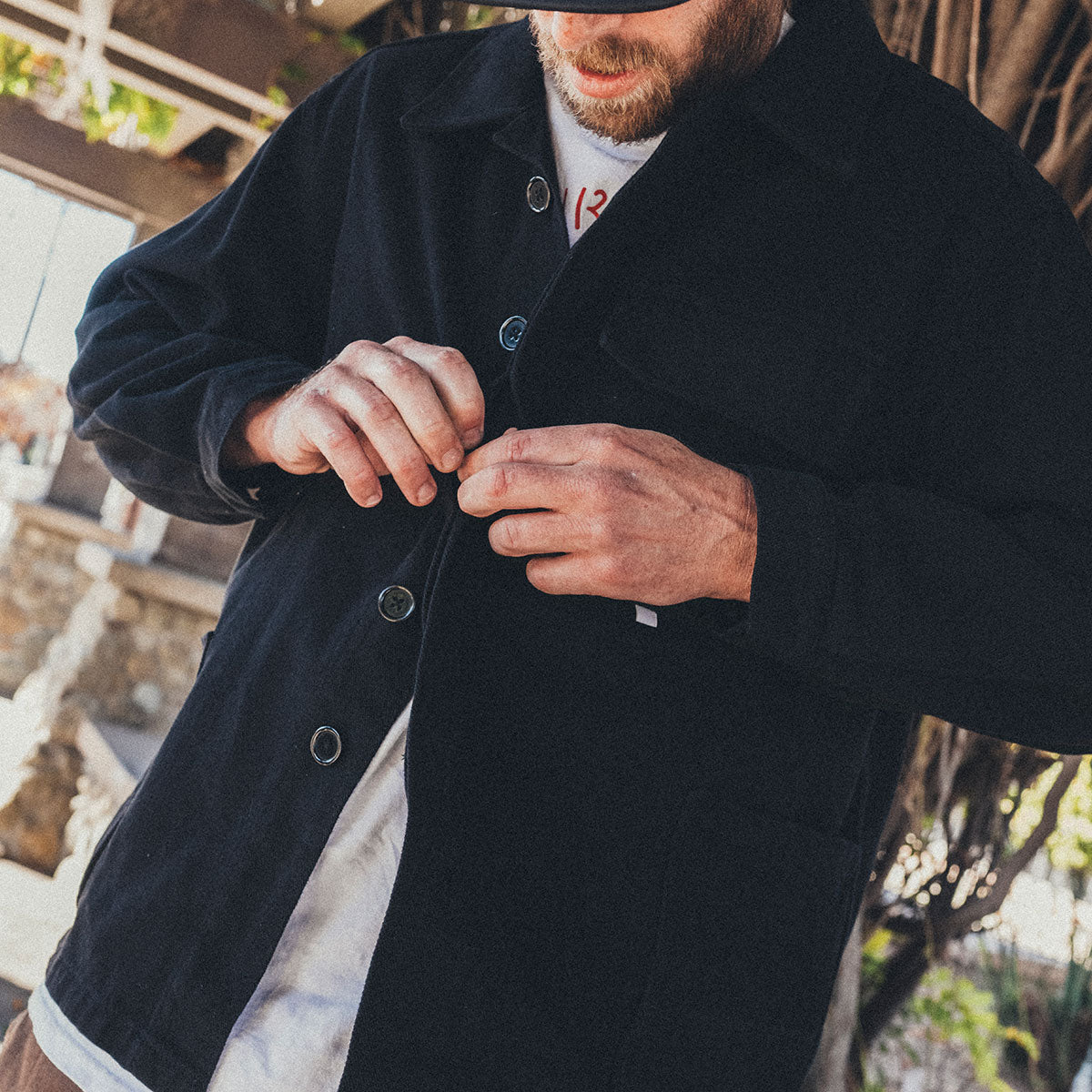 CCS French Cropped Chore Jacket - Black image 3