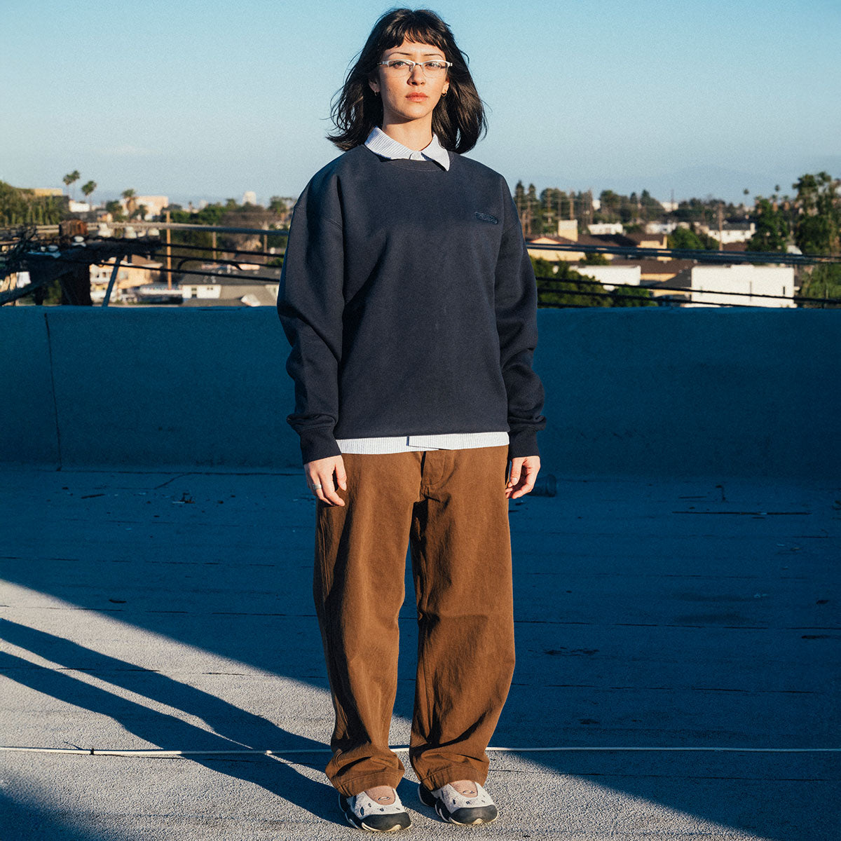 CCS Wide Leg Chino Pants - Brown image 7
