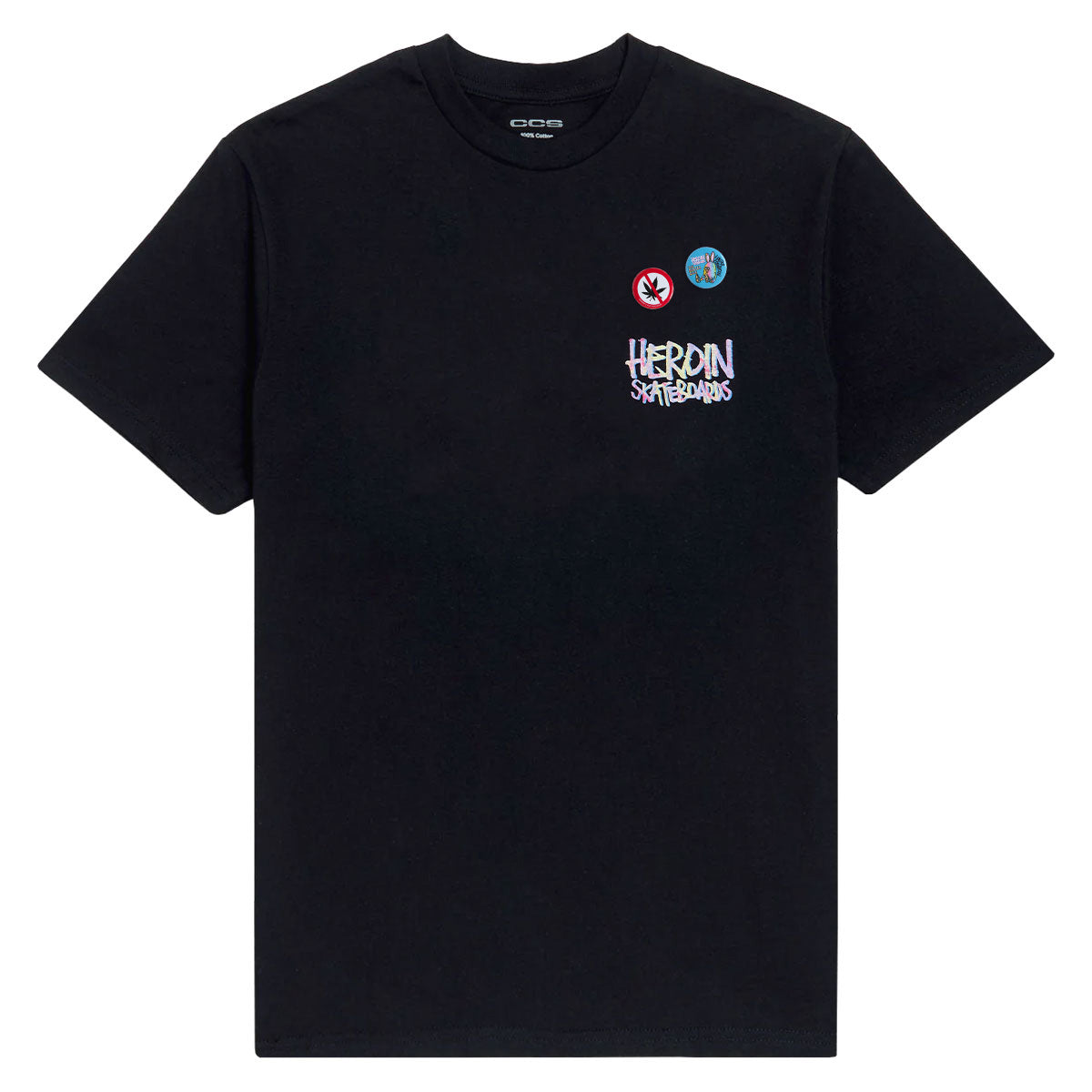 CCS Live x Heroin 420 Egg T-Shirt - Black image 2