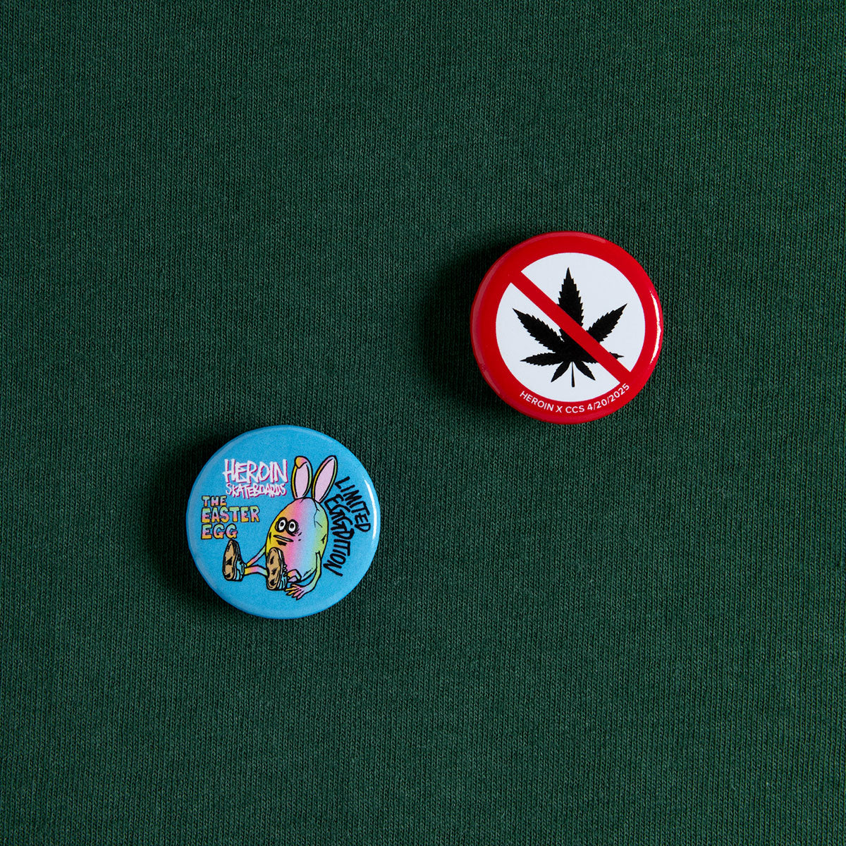 CCS Live x Heroin 420 Egg T-Shirt - Forest Green image 5
