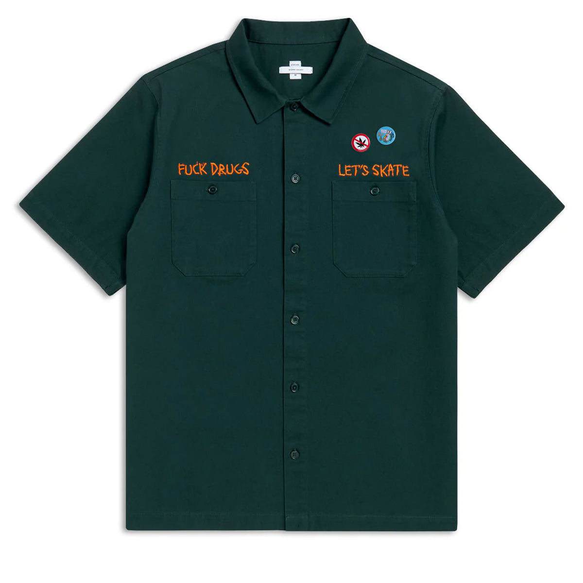 CCS Live x Heroin 420 Work Shirt - Hunter Green image 1