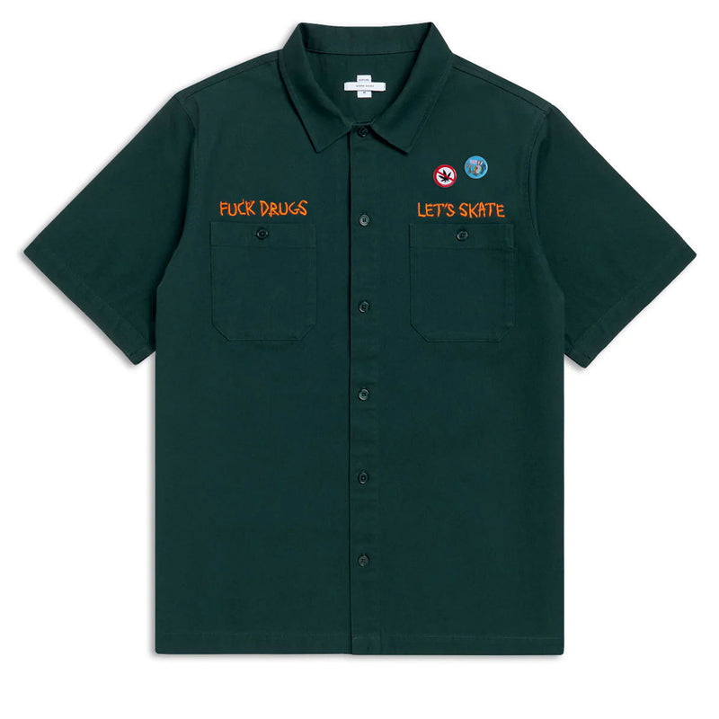 CCS Live x Heroin 420 Work Shirt - Hunter Green