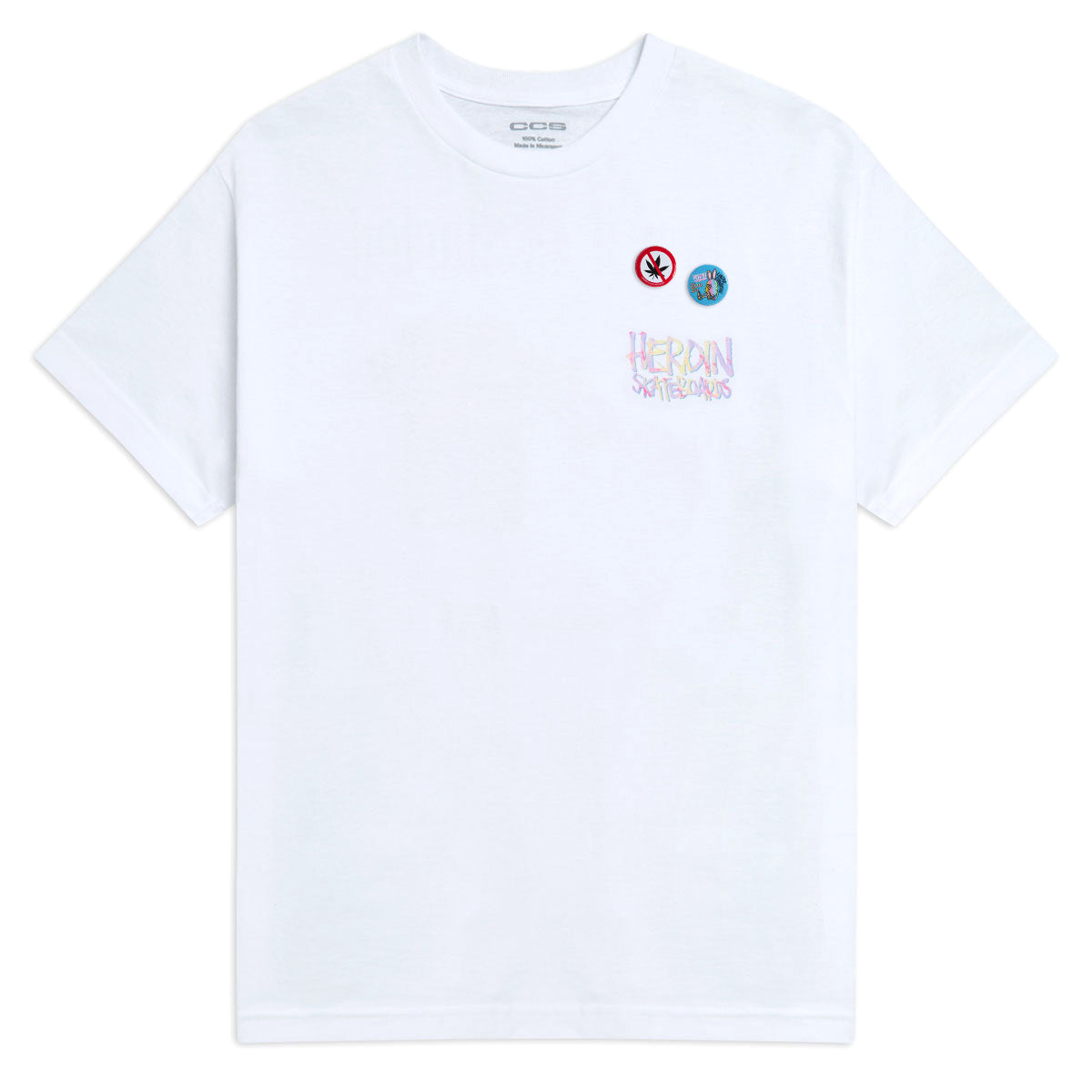 CCS Live x Heroin 420 Egg T-Shirt - White image 2