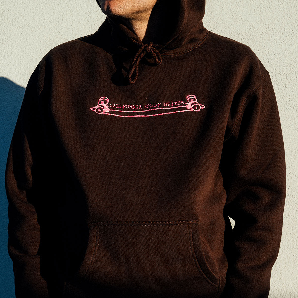 CCS Heritage Cheap Skates Hoodie - Brown/Pink image 4