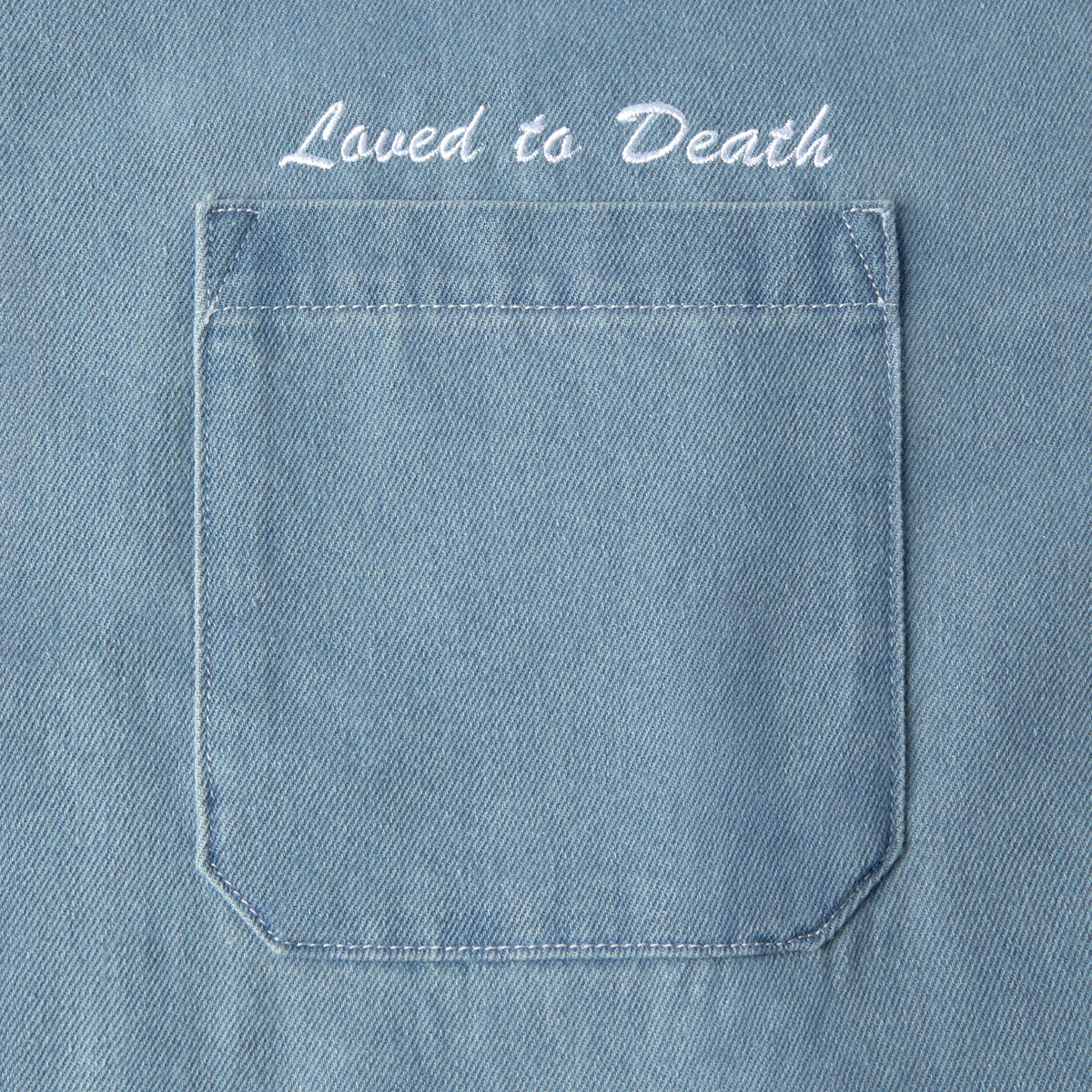 CCS Loved To Death Denim Shirt - Light Blue image 2