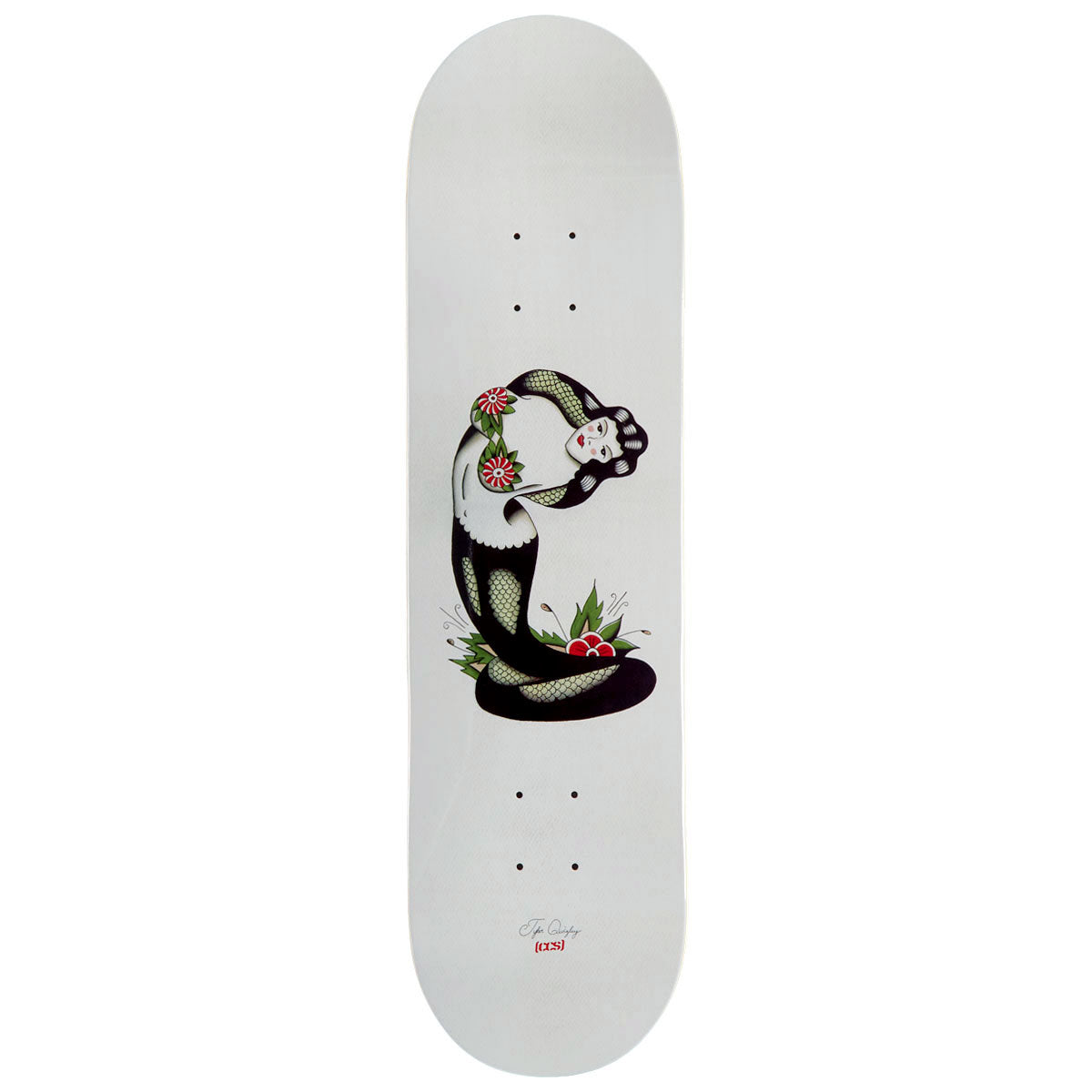 CCS x Tyler Quigley Cobra Woman Skateboard Deck - White - 8.50