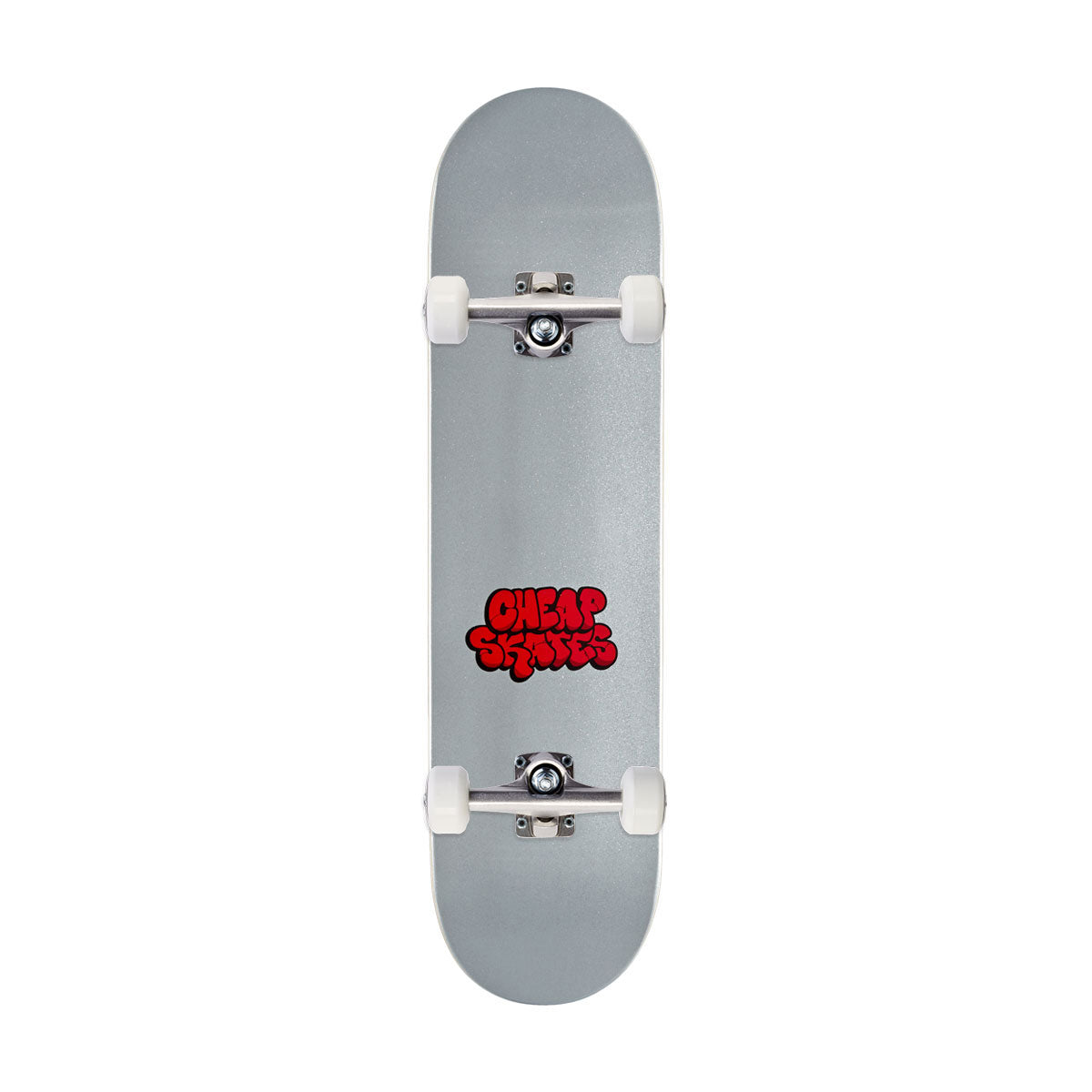 CCS Cheap Skates Tag Glitter Mini Skateboard Complete - White - 7.00