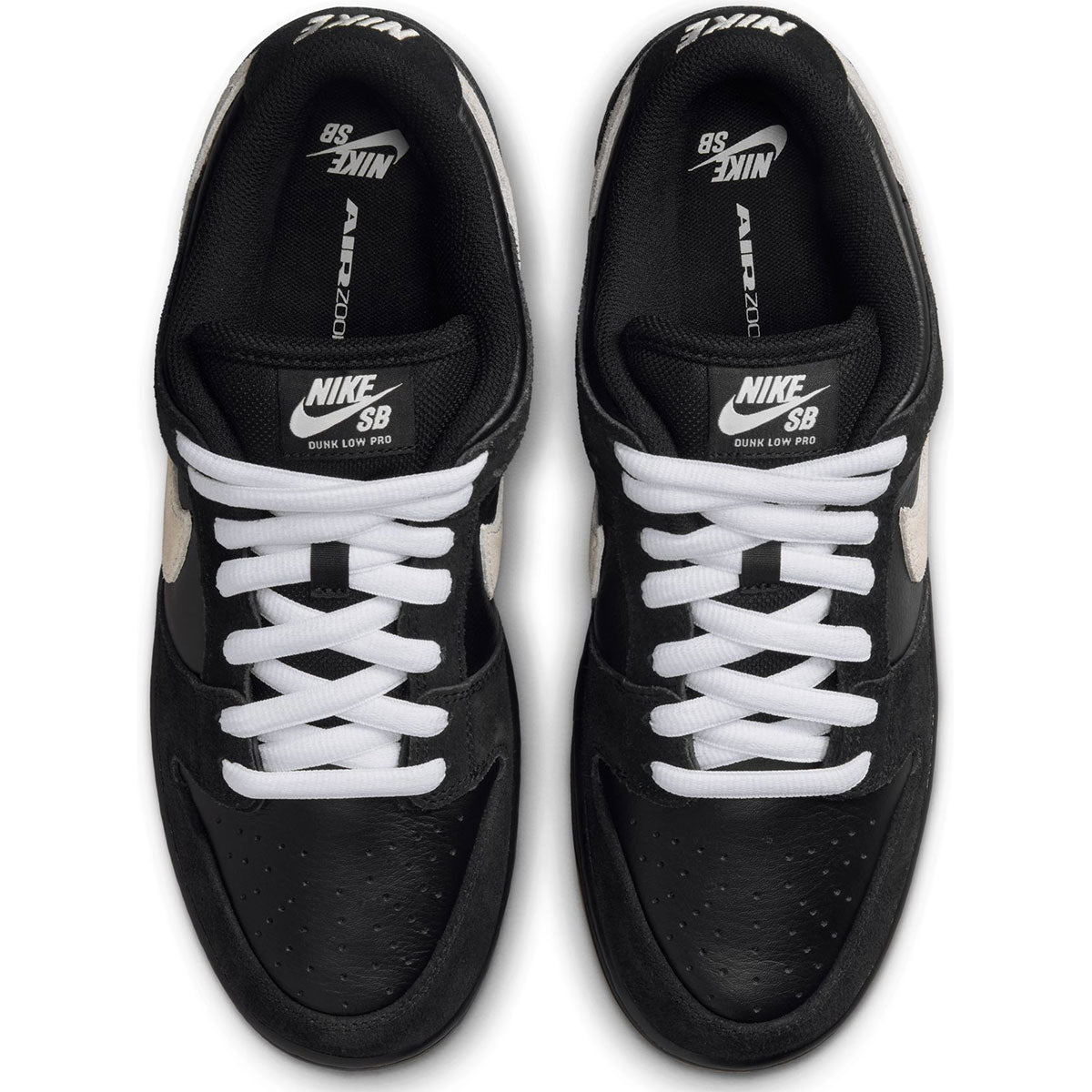 Nike SB Dunk Low Pro Shoes - Black/White/Black/Gum/Light Brown image 4
