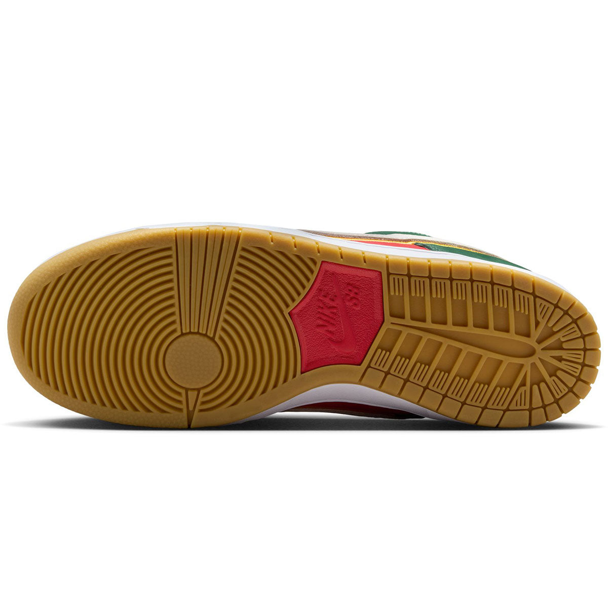 Nike SB Supersonics Dunk Low Pro Premium Shoes - Fir/White/University Gold/Fire Red image 3