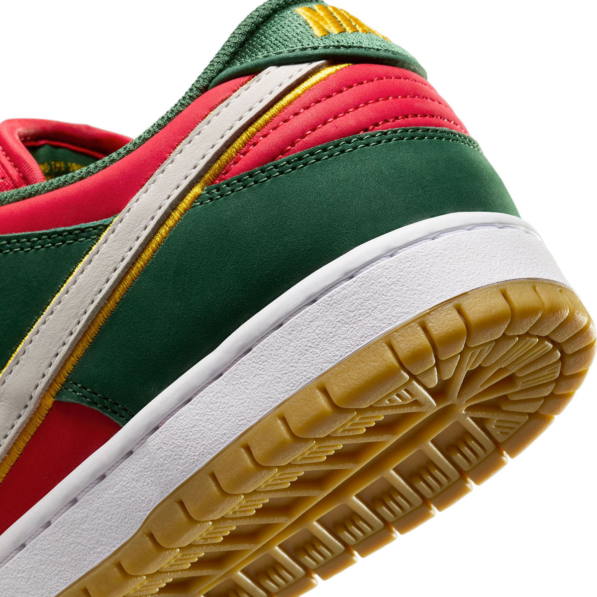 Nike SB Supersonics Dunk Low Pro Premium Shoes - Fir/White/University Gold/Fire Red image 8