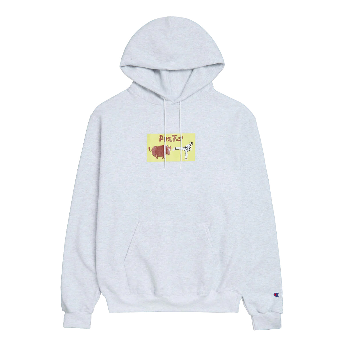 Poets Karate Champ Dtg Champion Hoodie - Heather Grey image 1