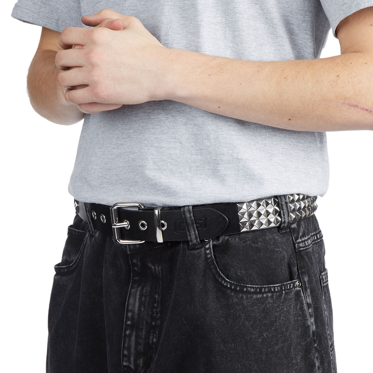 CCS Pyramid Studded Belt - 3 Row - Black image 5