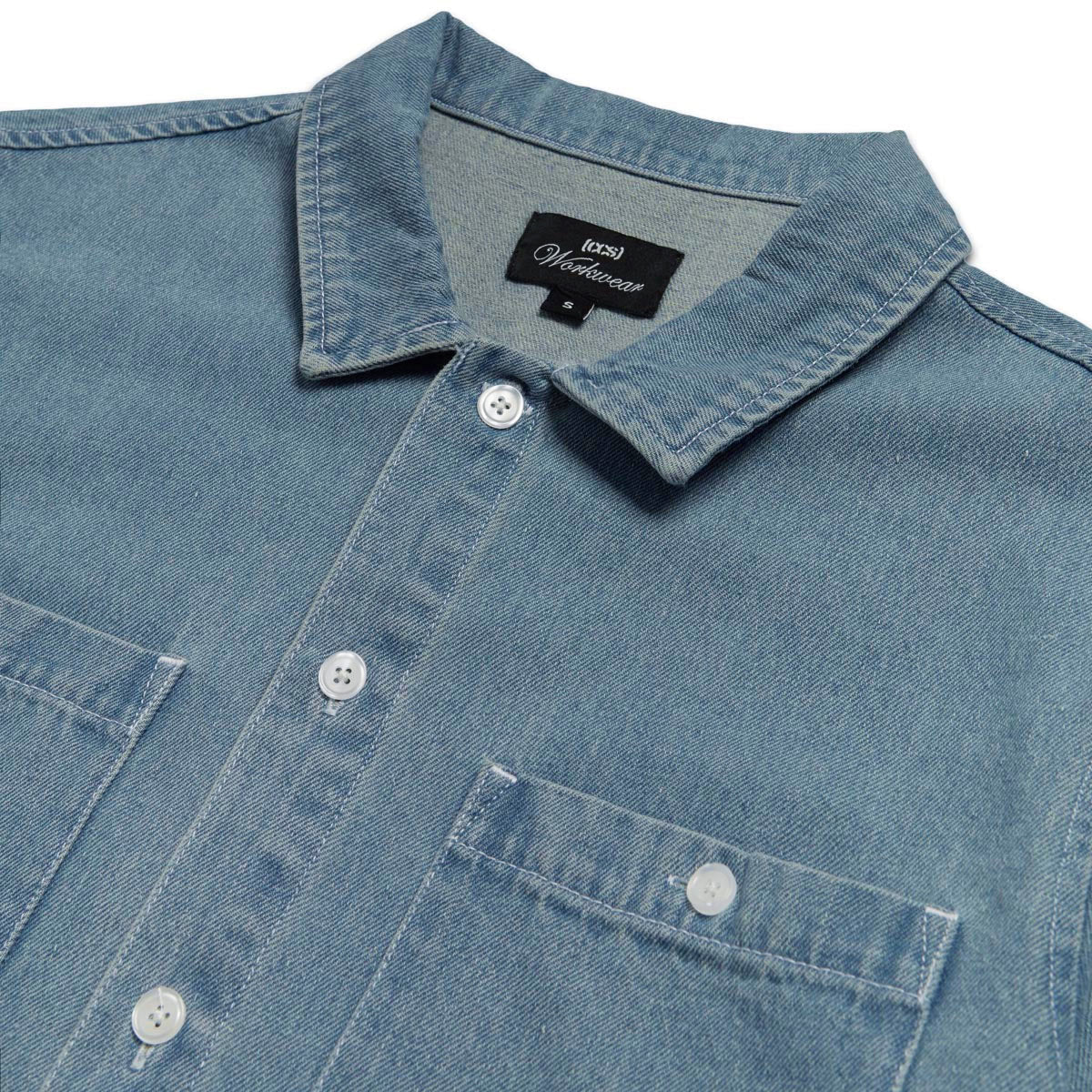 CCS Heavy Denim Work Shirt - Light Blue image 4