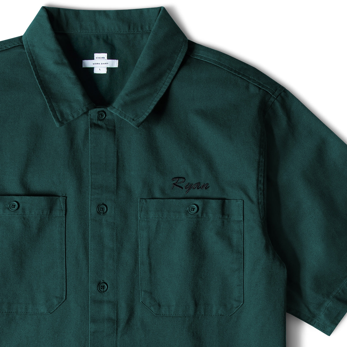 CCS Custom Embroidered Work Shirt - Hunter Green image 3