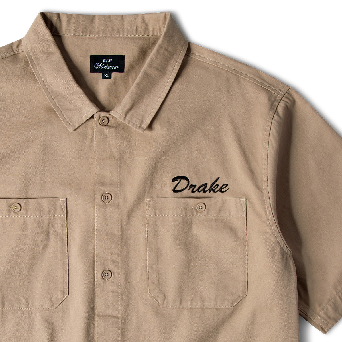CCS Custom Embroidered Work Shirt - Khaki image 3