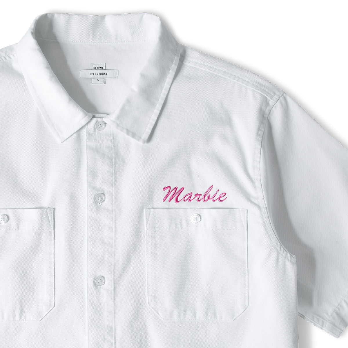 CCS Custom Embroidered Work Shirt - White image 4