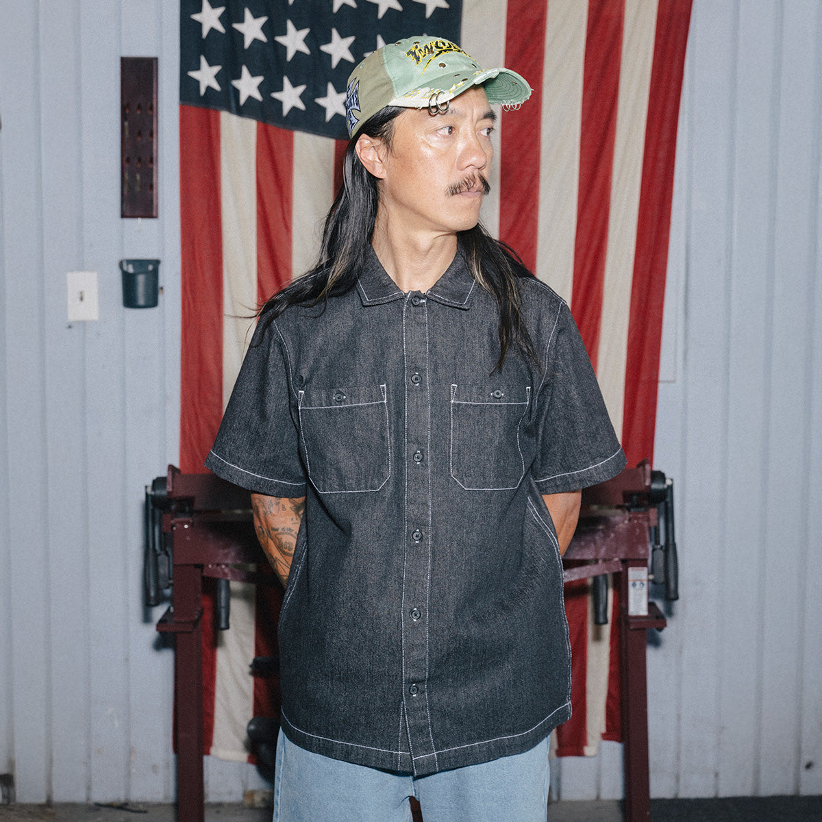 CCS Heavy Denim Work Shirt - Black image 2