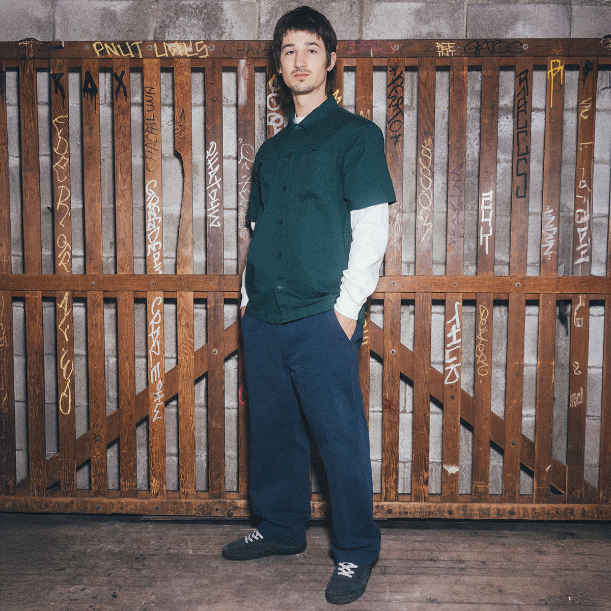 CCS Wide Leg Chino Pants - Navy image 2