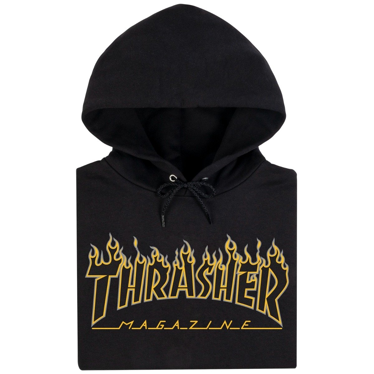 Thrasher Flame Logo Hoodie - Black/Yellow – CCS
