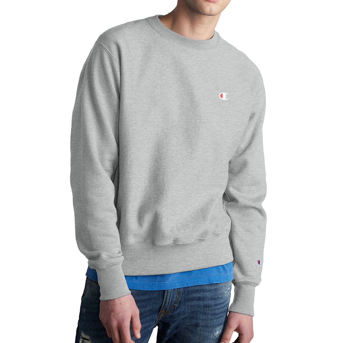 Champion Reverse Weave Crew Sweatshirt - Oxford Gray – CCS