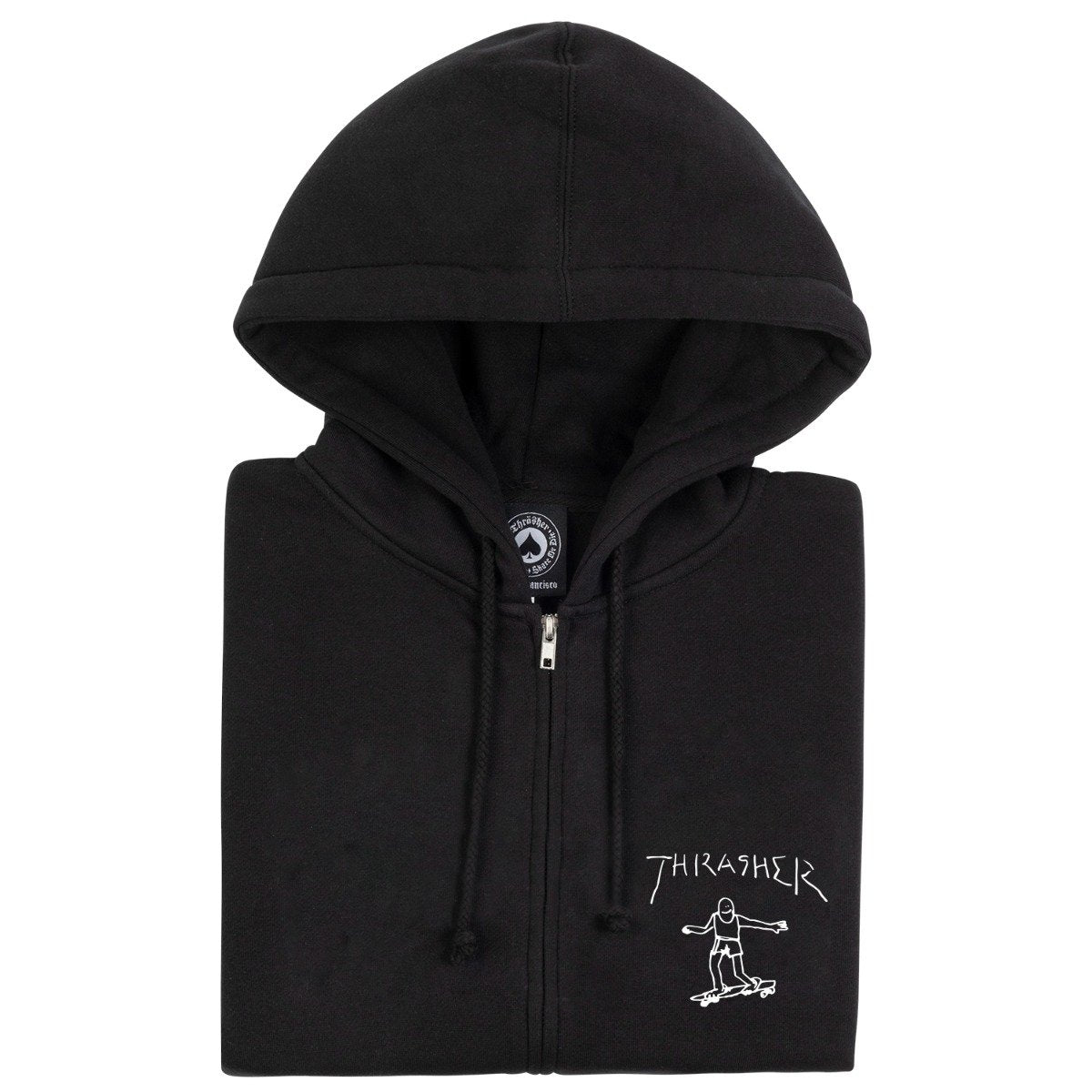 Thrasher Gonz Logo Zip Up Hoodie - Black – CCS