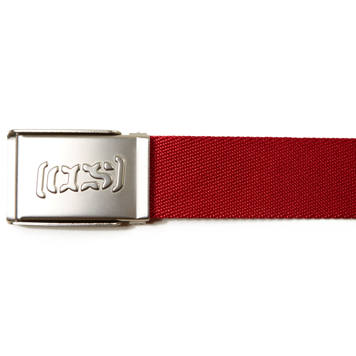 CCS Silver Logo Buckle Belt - Red image 3